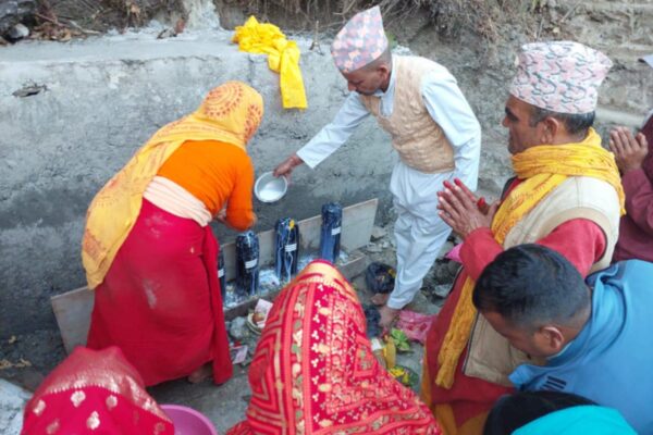 जगतपुरी शिवधाममा कोटिहोम महायज्ञको अवसरमा गरियो त्रिपुरेश्वर महादेव स्थापना